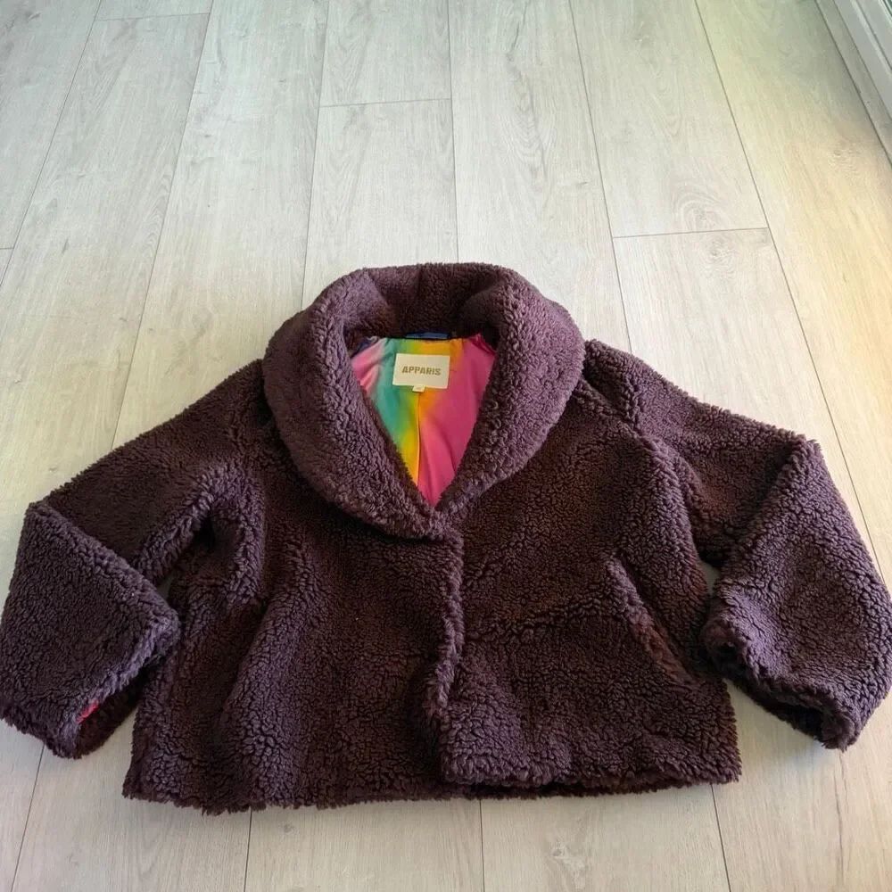 Apparis teddy fuzzy coat size M